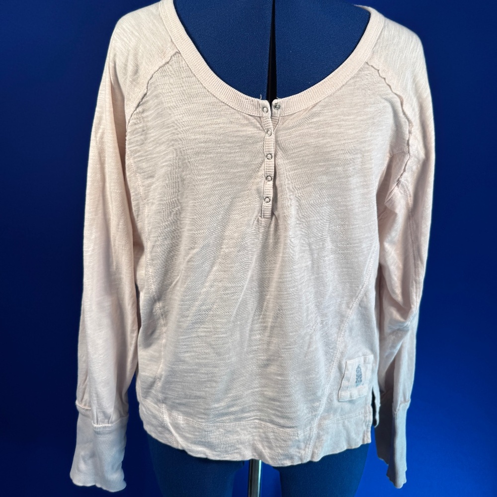 FP Movement by Free People Long-Sleeved Pale Pink T